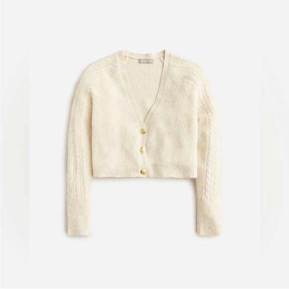 Jcrew Supersoft cropped cable-knit sweater-tank set - Picture 2 of 6